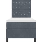 vidaXL Okvir kreveta s madracem Tamno siva 80x200 cm Baršun | shoptok.hr