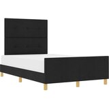  Krevetna konstrukcija s uzglavljem Crna 120 x 200 cm tkanina | shoptok.hr