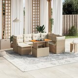 vidaXL 8-dijelni set vrtnih sofa od poliratana s jastucima bež | shoptok.hr