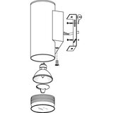 Eglo Riga vanjska zidna/2, led, gu10, 2x3w, čelik/bijela | shoptok.hr