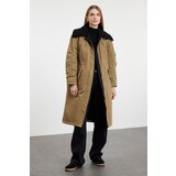 Trendyol Khaki Plush Collar Detailed Long Parka Coat | shoptok.hr