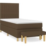 vidaXL Krevet s oprugama i madracem tamnosmeđi 90 x 200 cm od tkanine Cijene