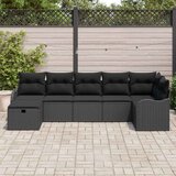  Sjedeća garnitura za vrt 7 kom. Poli ratan Siva 287,5 x 122,5 x 85 cm | Shoptok.si