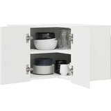 vidaXL Stenska kuhinjska omarica Visok sijaj bela 57 x 57 x 40 cm | Shoptok.si