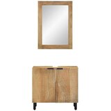  2-dijelni set kupaonskog namještaja smeđe puno drvo Mango | shoptok.hr