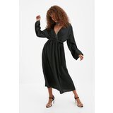 Trendyol Black Belted Satin Dress Cijene