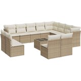 vidaXL 13-dijelni set vrtnih sofa s jastucima poliratan Bež | shoptok.hr