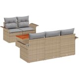  Sjedeća garnitura za vrt 6 kom. 5-Broj sjedala Bež 196 x 62 x 69 cm | shoptok.hr