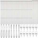  Stebri za ograjo 52 kosa Ø32 mm 200 cm Galvanizirano jeklo | Shoptok.si