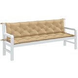  The Living Store Blazina za vrtno klop 2 kosa melanž bež 200x50x7 cm blago - Blazina Za Vrtno Klop, (21461875) Cene