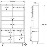 Hanah home RE7-W white multi purpose cabinet Cene