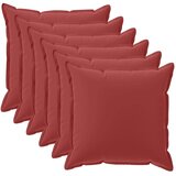  Jastuk s jastukom HOUTEN 6 kom. Vinska crvena Poliester - boja crnog vina 45 x 45 cm 6 | shoptok.hr