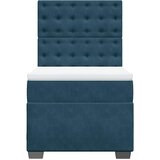Box spring krevet s madracem plavi 100x200 cm baršunasti | shoptok.hr