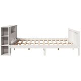 vidaXL Krevet s regalom z knjige bez madraca bijeli 200x200cm borovina | shoptok.hr