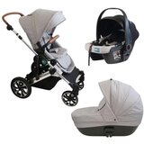 Puerri kolica za bebe 3u1 Diamond Light Grey, 0m+ | ePonuda.com
