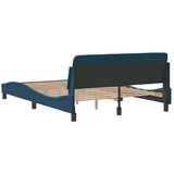  Okvir za krevet s uzglavljem Dover plavi 120 x 200 cm baršunasti | shoptok.hr
