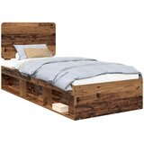  Krevetna konstrukcija s uzglavljem Staro drvo 100 x 200 cm | shoptok.hr