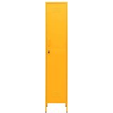 vidaXL Omara s ključavnico gorčično rumena 35x46x180 cm jeklo | Shoptok.si