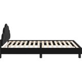  Otroški posteljni okvir z vznožjem Črna 90 x 190 cm Žamet, (5000104792) | Shoptok.si