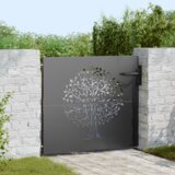  Dvorišna vrata - Vrtna vrata Crna 100 x 100 cm Čelik s praškastim premazom | shoptok.hr