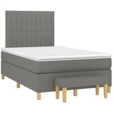 vidaXL Krevet box spring s madracem tamnosivi 120 x 190 cm tkanina | shoptok.hr