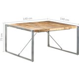  Blagovaonski stol 140 x 140 x 75 cm od grubog drva manga | shoptok.hr