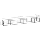 vidaXL kavez za pse crni 6 m² čelični | shoptok.hr