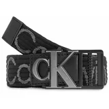 Calvin Klein Jeans Moški pas Monogram Slider Webbing Belt35Mm K50K511819 Črna