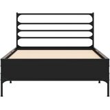  Okvir kreveta crni 90 x 200 cm konstruirano drvo i metal | Eponuda.ba