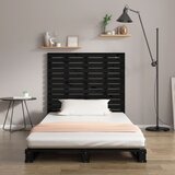  Zidno uzglavlje crni 106x3x91,5 cm od masivne borovine | shoptok.hr