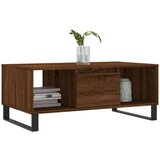 vidaXL Klubska mizica rjav hrast 90x50x36,5 cm inženirski les | Shoptok.si