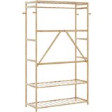 vidaXL Stalak za odjeću s policama 110x40x175 cm od bambusa | shoptok.hr
