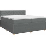  Boxspring krevet s madracem Tamnosiva 200 x 200 cm Tkanina | shoptok.hr