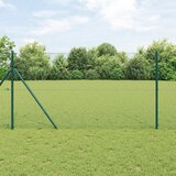 vidaXL varjena žičnata ograja s 13 stebrički zelena 1.2x50 m jeklo | Shoptok.si