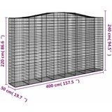  Lučne gabionske košare 6 kom 400x50x220/240cm pocinčano željezo | shoptok.hr