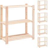vidaXL stalci za pohranu s 3 razine 5 kom 80x38x90 cm borovina 150 kg | shoptok.hr