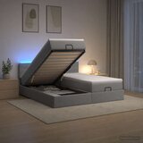  Krevet od pjene s madracem i LED-om Svjetlosiva 180 x 200 cm Slike