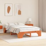  Drveni okvir kreveta Vosak smeđa Čvrsto drvo 140 x 190 cm | shoptok.hr