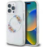 Guess OVITEK IML FLOWERS VENČEK ZA MAGSAFE ZA IPHONE 16 PRO PROZOREN, (21974402) | Shoptok.si
