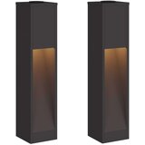  Solarna LED svjetiljka za stazu 2 pcs Crna | shoptok.hr