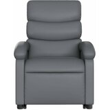  Električni masažni naslonjač na podizanje od umjetne kože siva | shoptok.hr