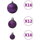  Set od 100 božićnih kuglica ljubičasti | shoptok.hr