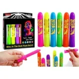 Neonski set flomastera za oslikavanje lica - 6 kom