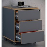 MID.YOU Predalnik Na Kolescih Salia T45, Antracit, Barva Hrasta | Shoptok.si