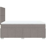vidaXL Krevet s oprugama i madracem smeđesivi 120 x 190 cm od tkanine | shoptok.hr