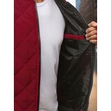 DStreet Kurtka męska pikowana bomber jacket burgundowa | Shoptok.si