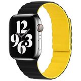  Silikonska narukvica za Apple Watch sa magnetom crno zuta 38/40mm | Eponuda.com