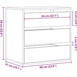  Kutni ladičar boja hrasta sonome 60x41x58 cm konstruirano drvo | shoptok.hr