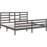  Za krevet od masivne borovine sivi 200 x 200 cm | shoptok.hr