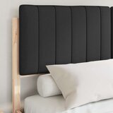 vidaXL Posteljni okvir z oblazinjenim vzglavjem Črna 135 x 190 cm, (5000104184) | Shoptok.si